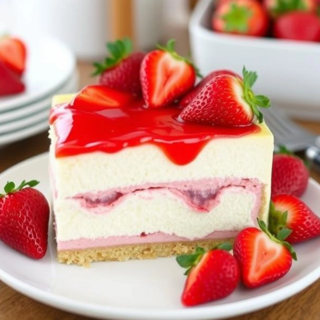 Strawberry Shortcake Cheesecake Cake Recipe